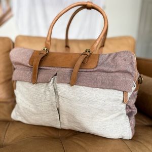 Anthropologie Jasper and Jeera Overnight Bag - Pink Champagne